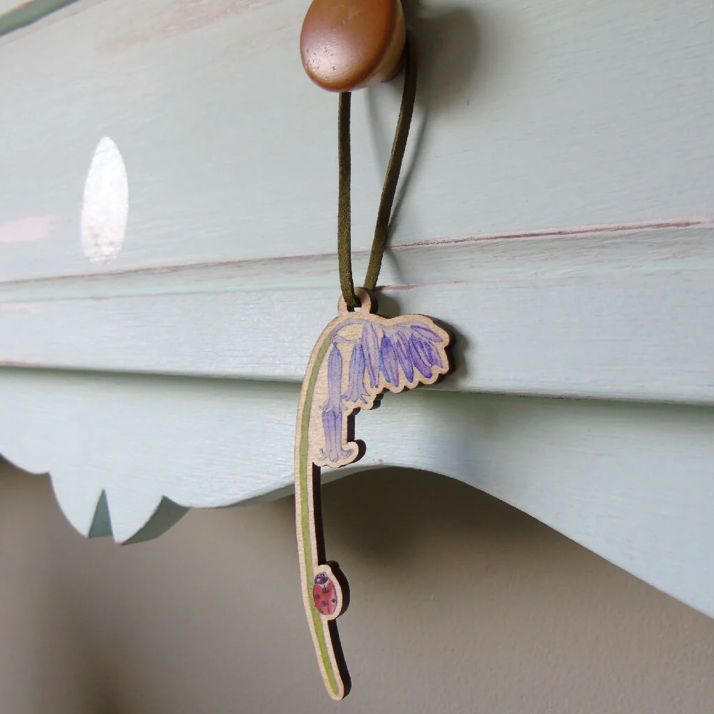 English Bluebell and Ladybird Hanging Decoration - Image 4