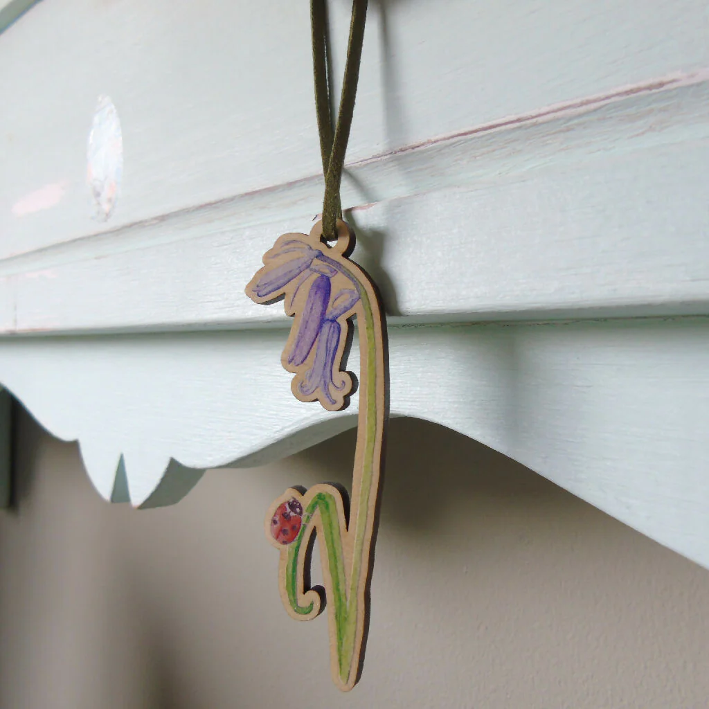 English Bluebell and Ladybird Hanging Decoration - Image 6