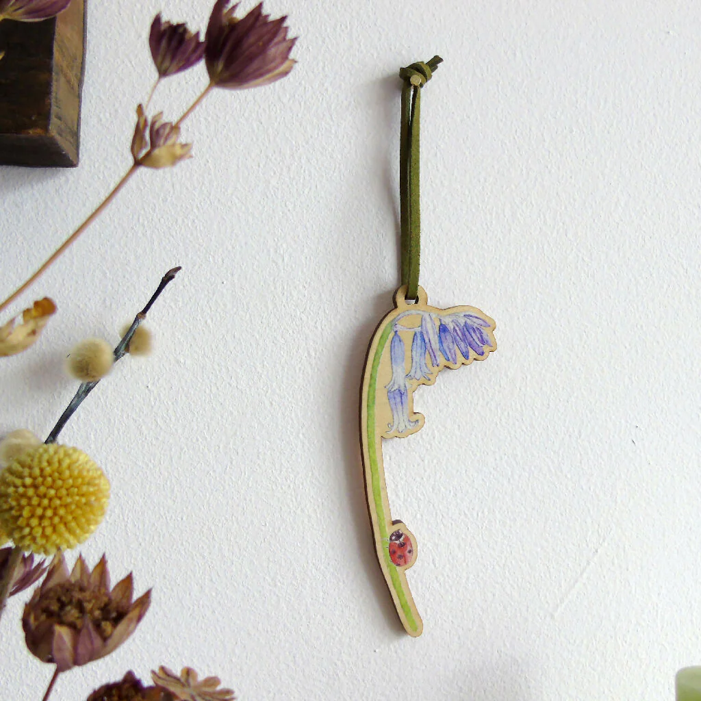 English Bluebell and Ladybird Hanging Decoration - Image 7