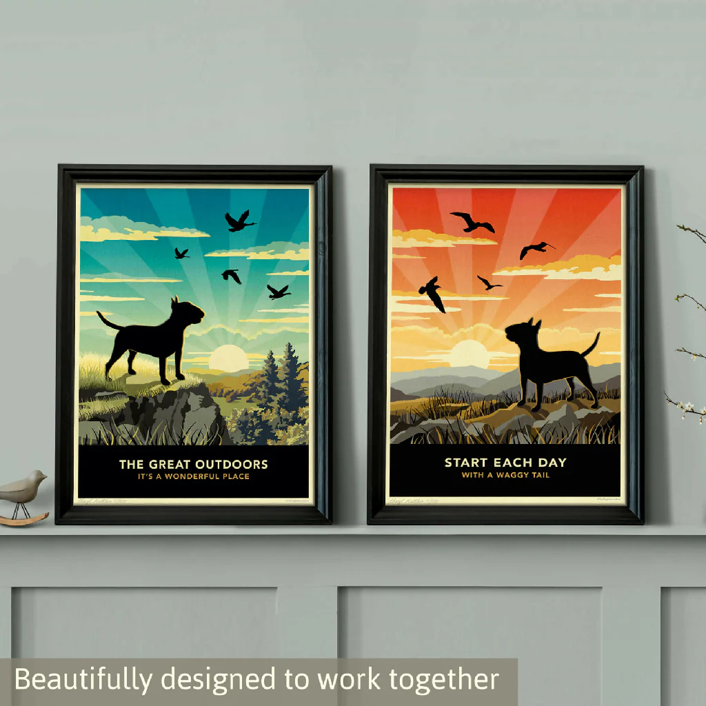 ENGLISH BULL TERRIER 'THE GREAT OUTDOORS’ LIMITED EDITION ART PRINT - Image 7