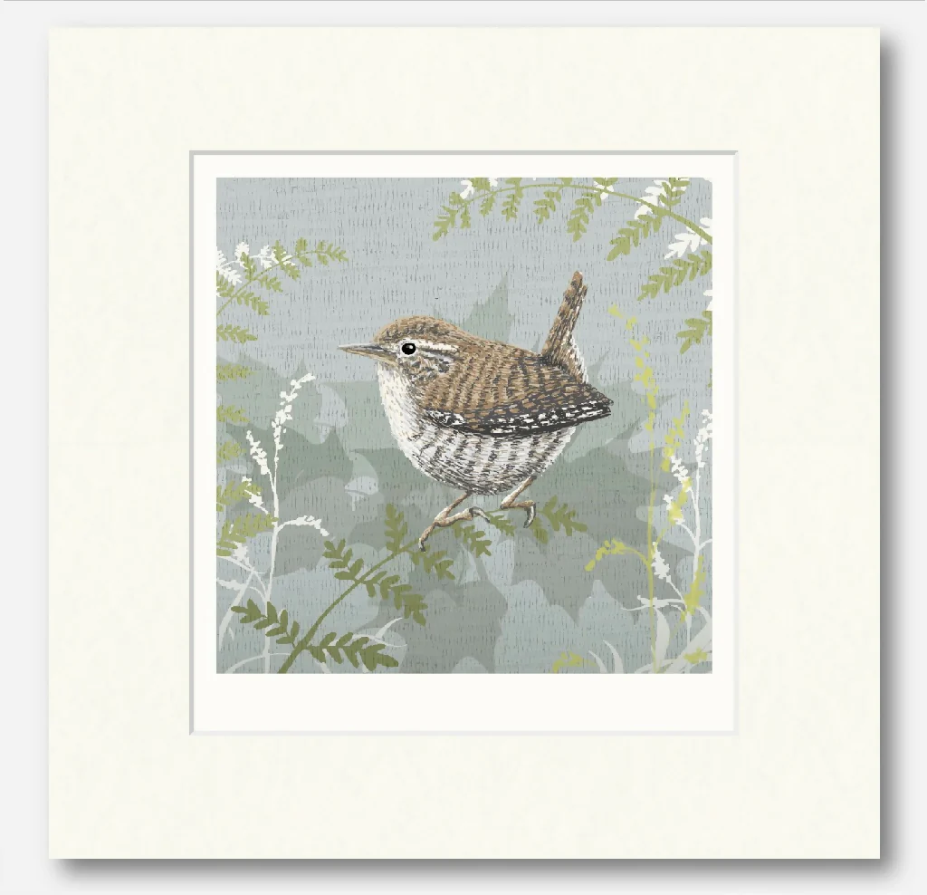 English Wren -Signed and mounted Giclée Art Print - Image 3