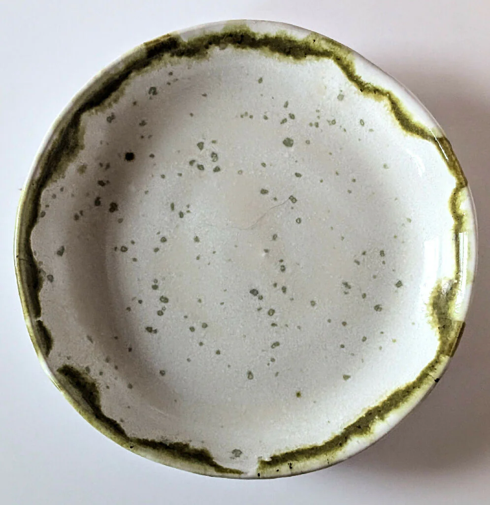 ESPRESSO SET of 2 cups and saucers - Moss and Blossom - Image 4