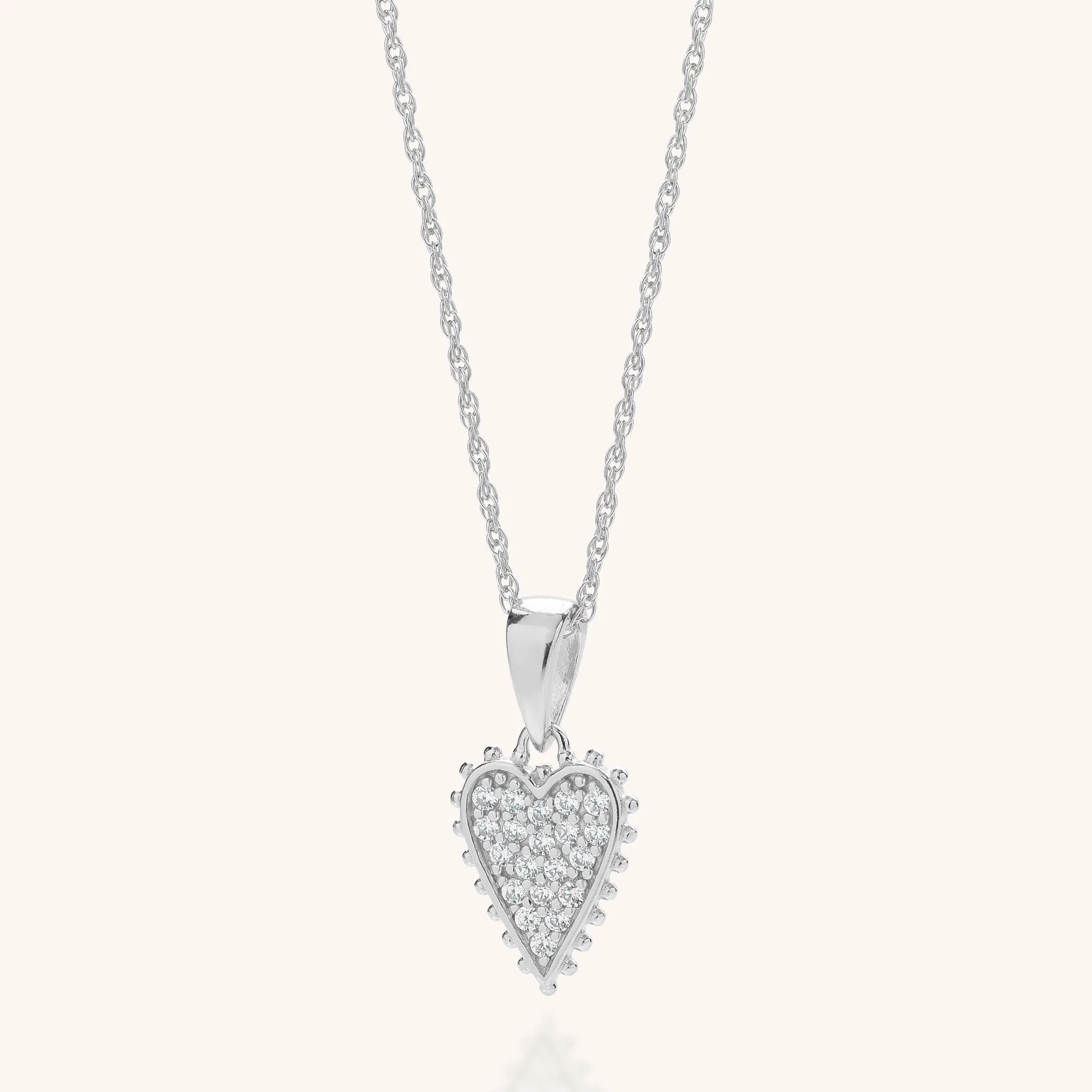 Eternal Studded Heart Necklace - Image 3