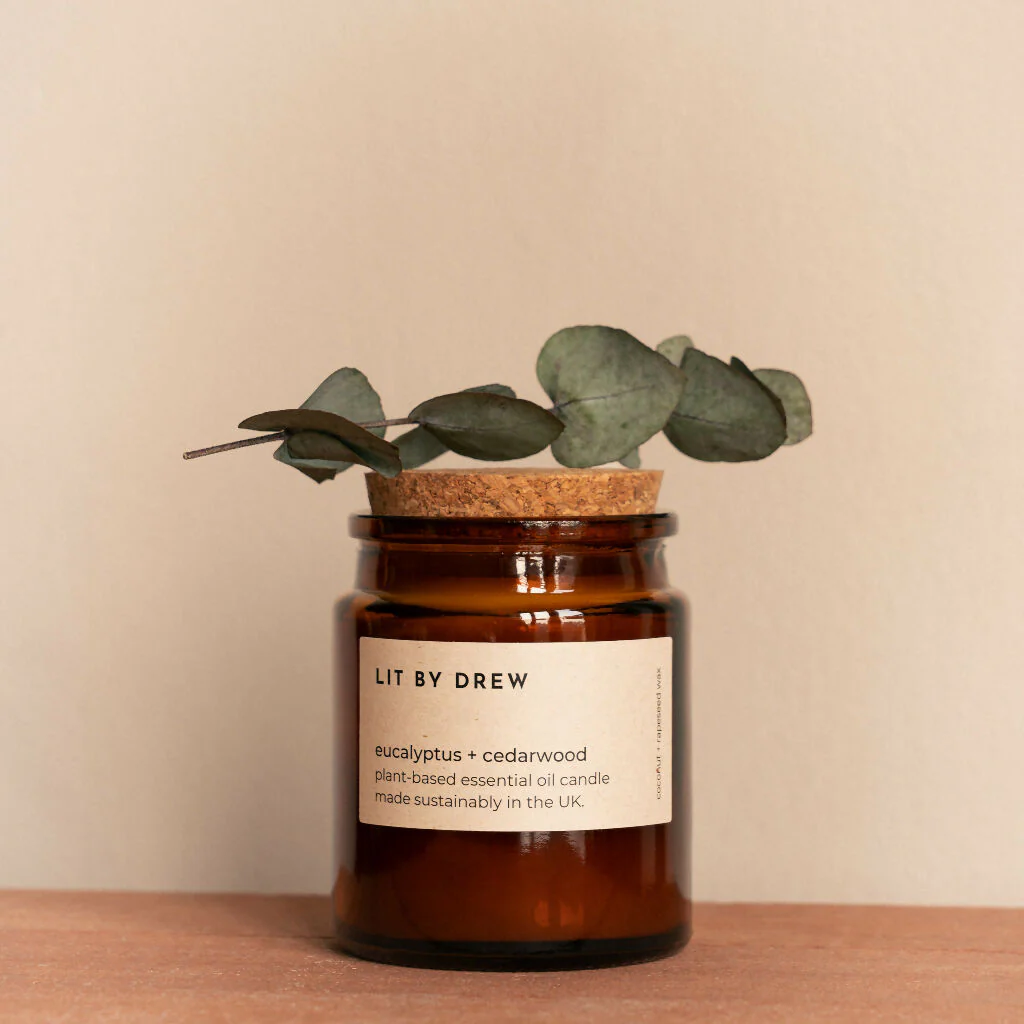 Eucalyptus & Cedarwood - Pure Essential Oil Candle - Medium