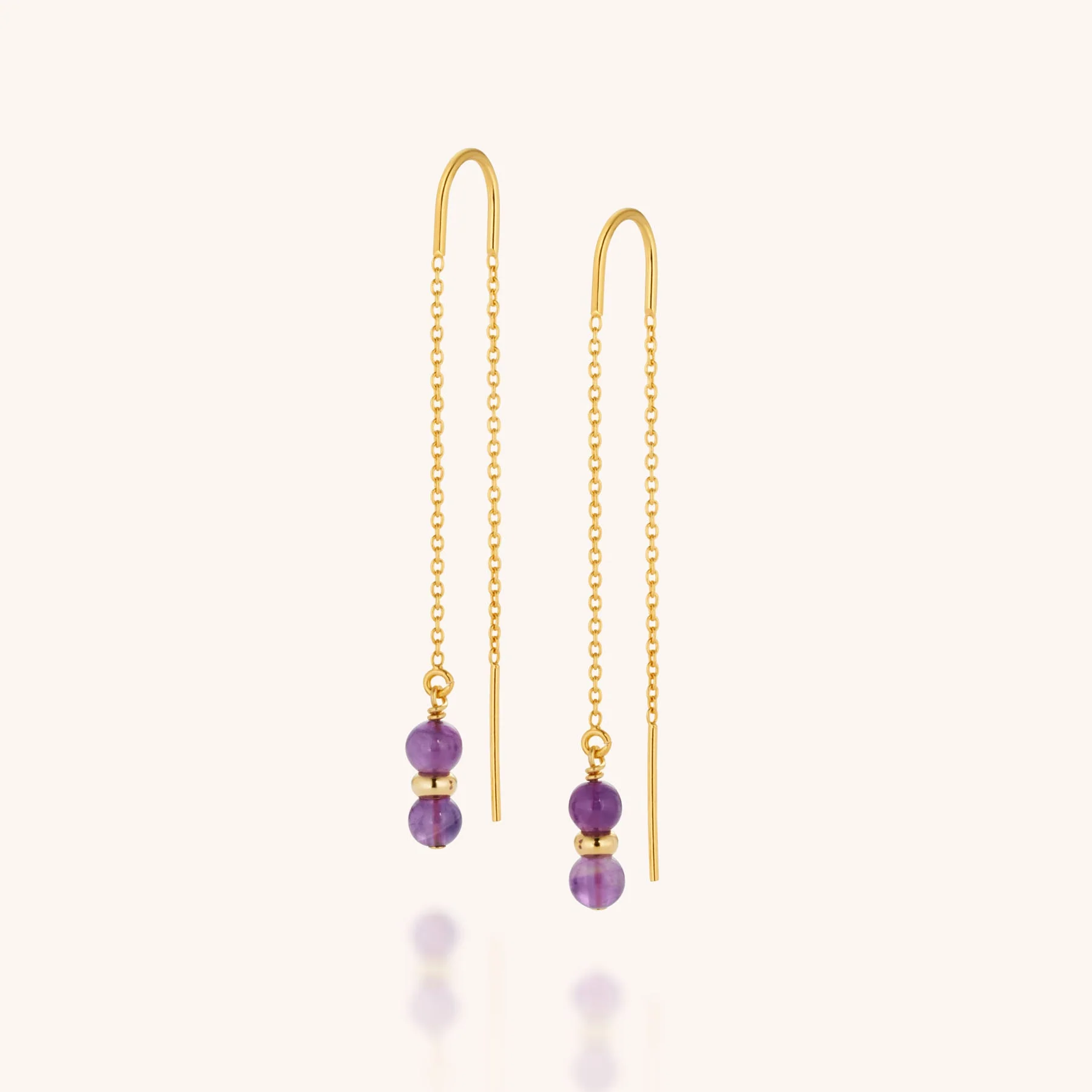 Fall Earrings Birthstone February - Image 4