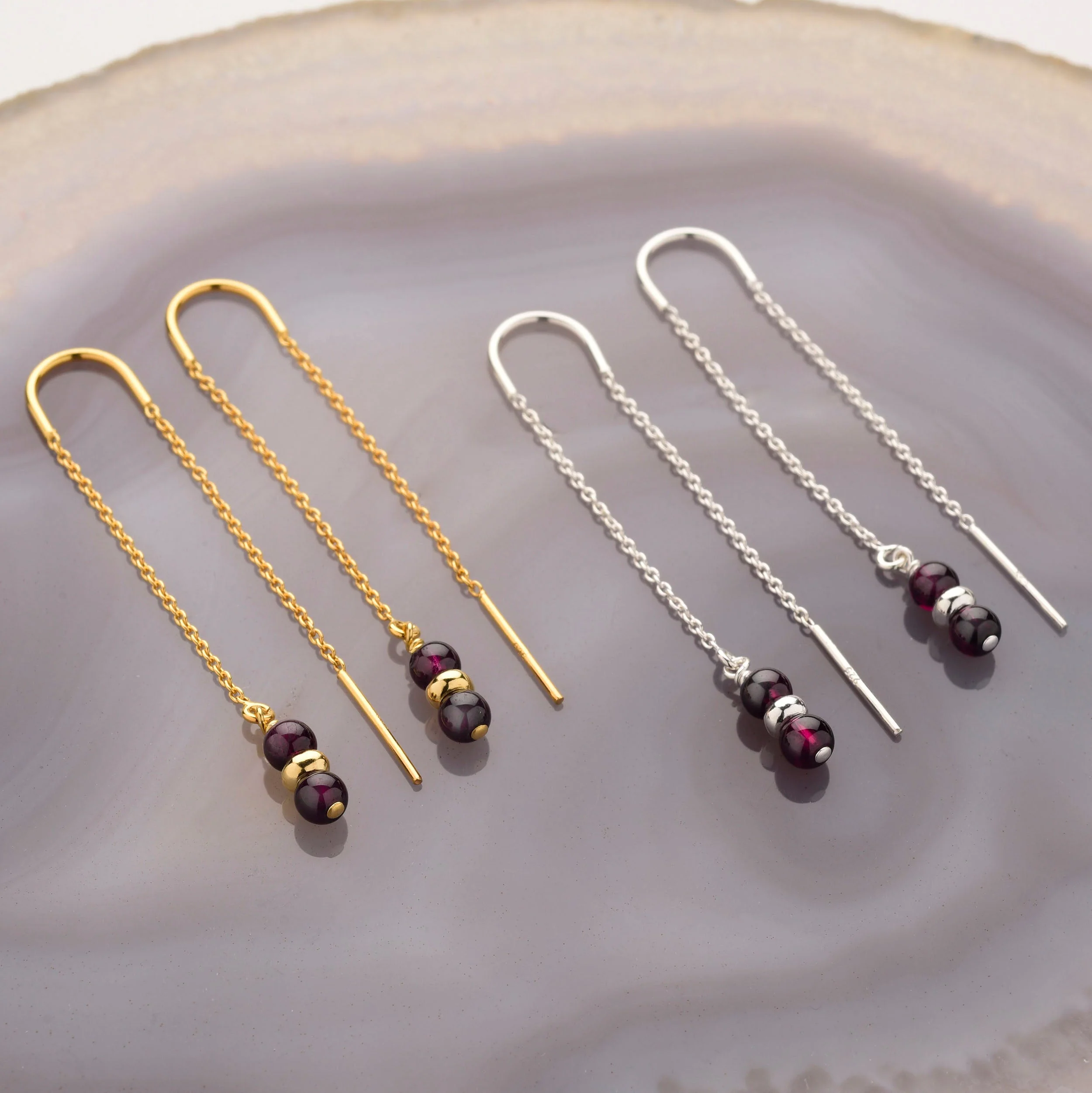 Fall Earrings Birthstone January - Image 4