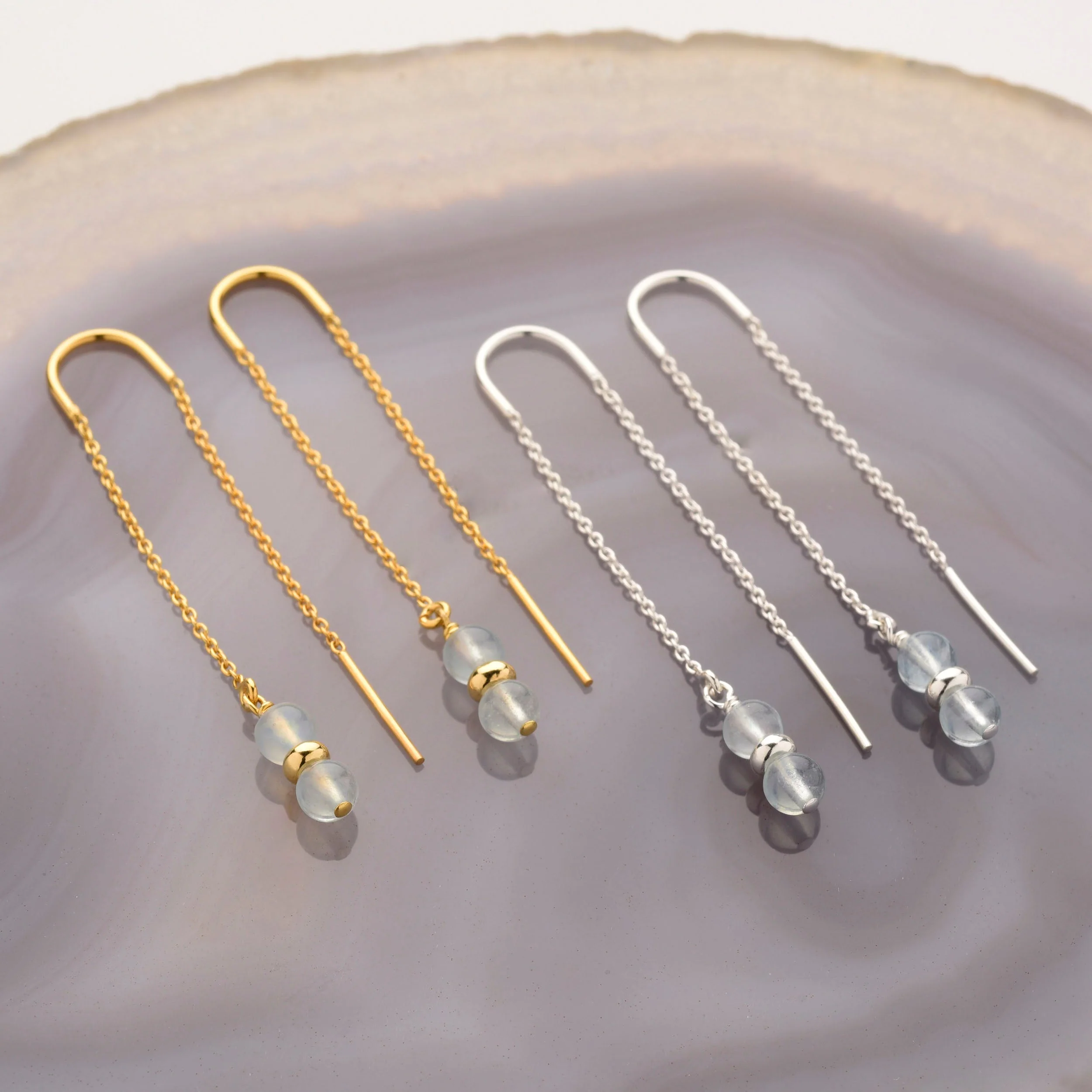 Fall Earrings Birthstone March - Image 2