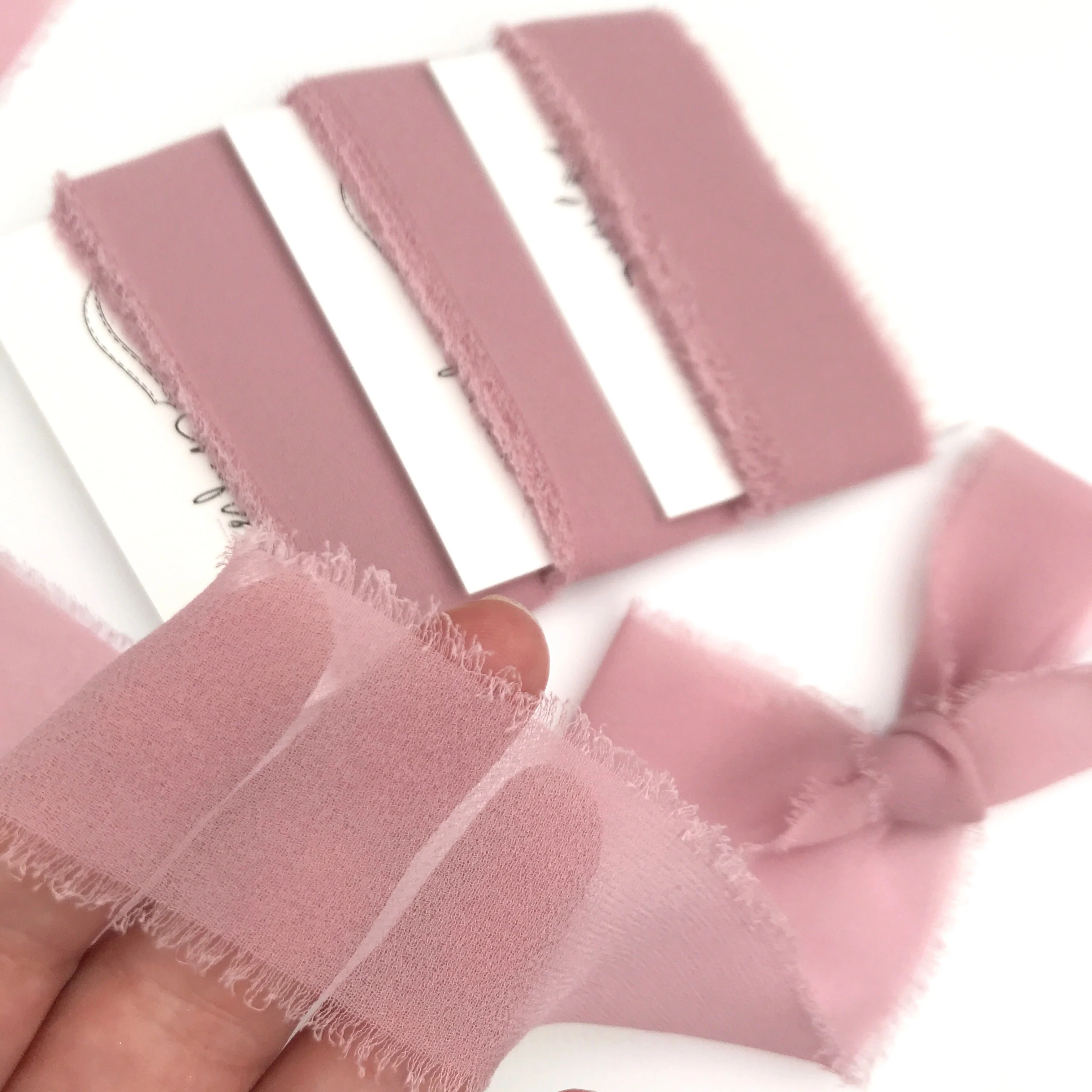 Faux Silk Ribbon with Frayed Edge. 5 meters - Image 7