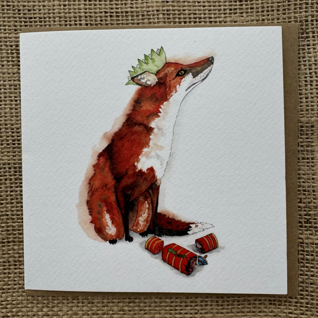Festive Fox Christmas Card - Image 2