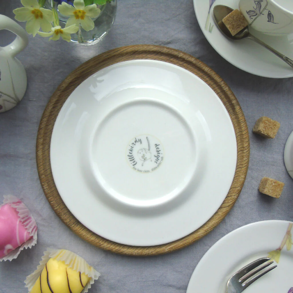 Fine Bone China Bee and Spring Flowers Cake Plate - Image 10