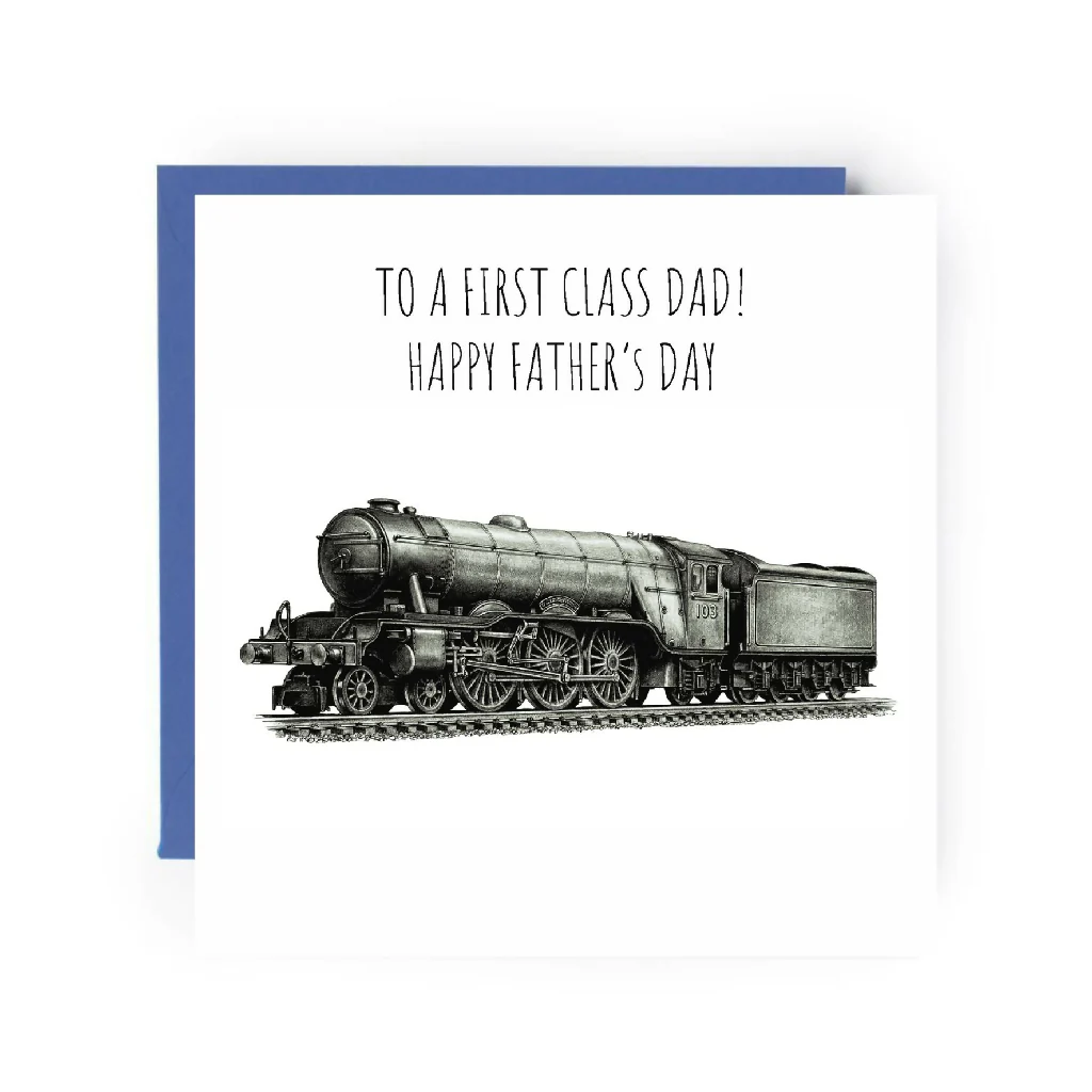 First Class Dad Train Father’s Day Card - Image 2