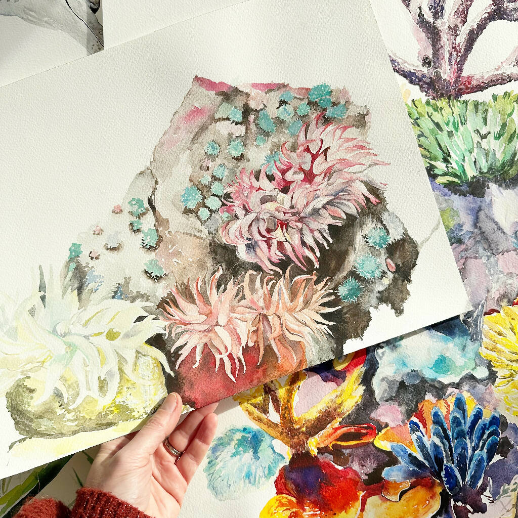 Tropical Fish Coral Reef Watercolour Wallpaper - Image 9