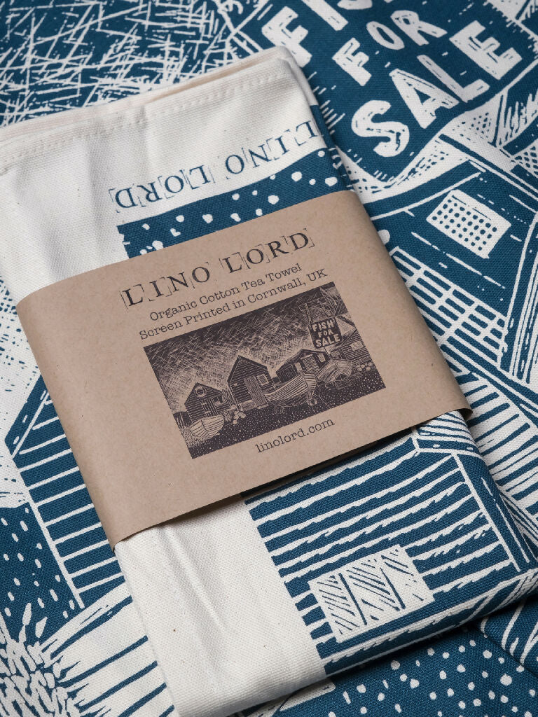 Fishermans Huts Organic Cotton Tea Towel - Image 3