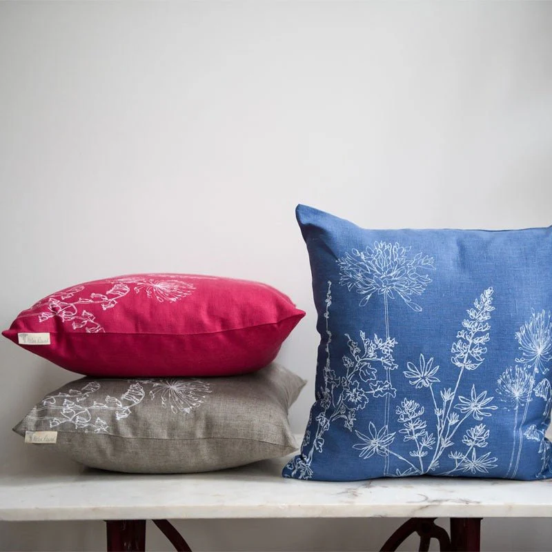 Floral Cushion in Pure Linen - Image 6