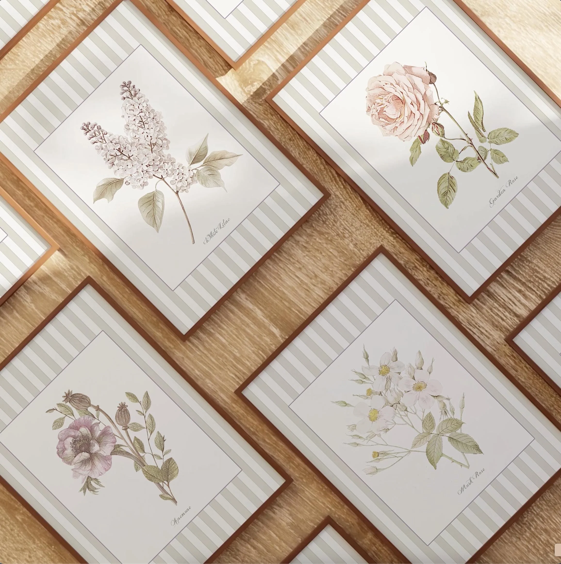 Floral Gallery Wall Set of 3 Botanical Hydrangea Artwork Lilac Prints - Image 8