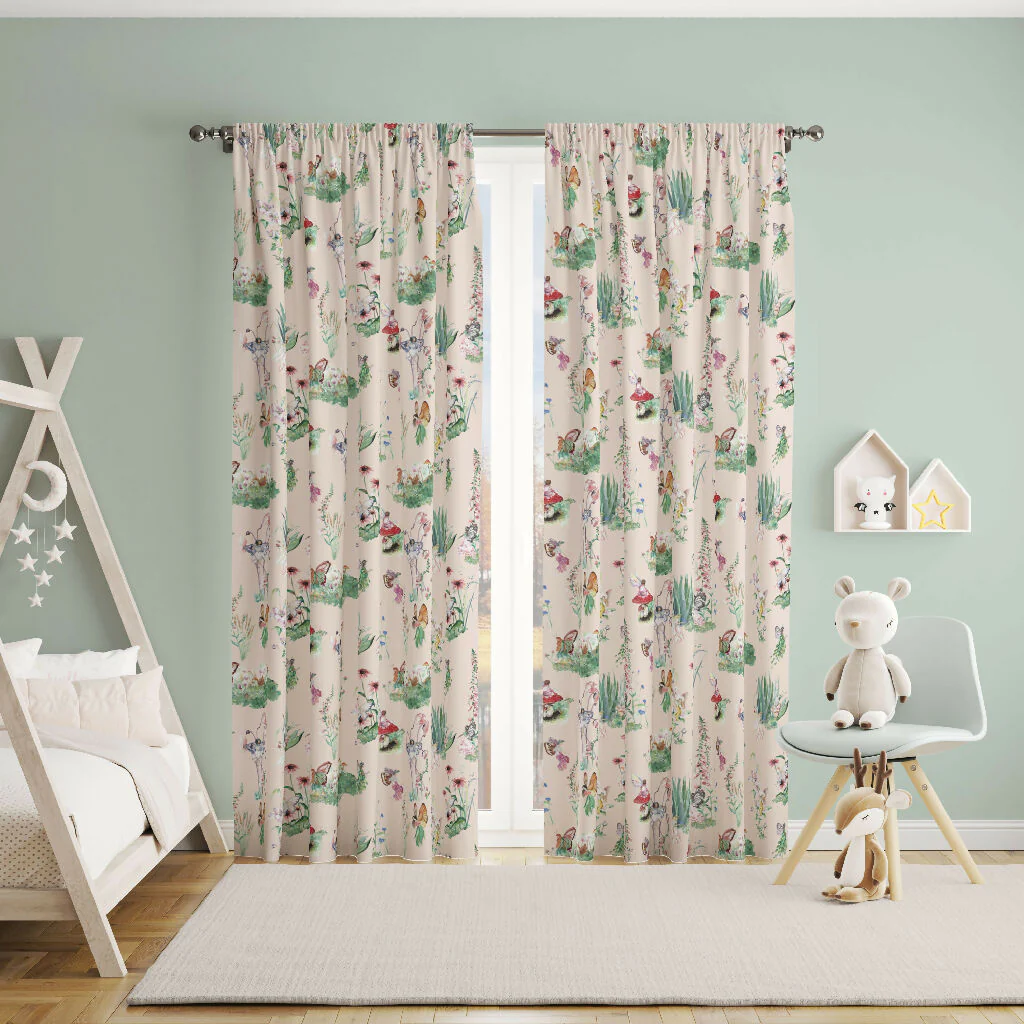 Flower Fairy Garden Curtain Fabric - Image 2