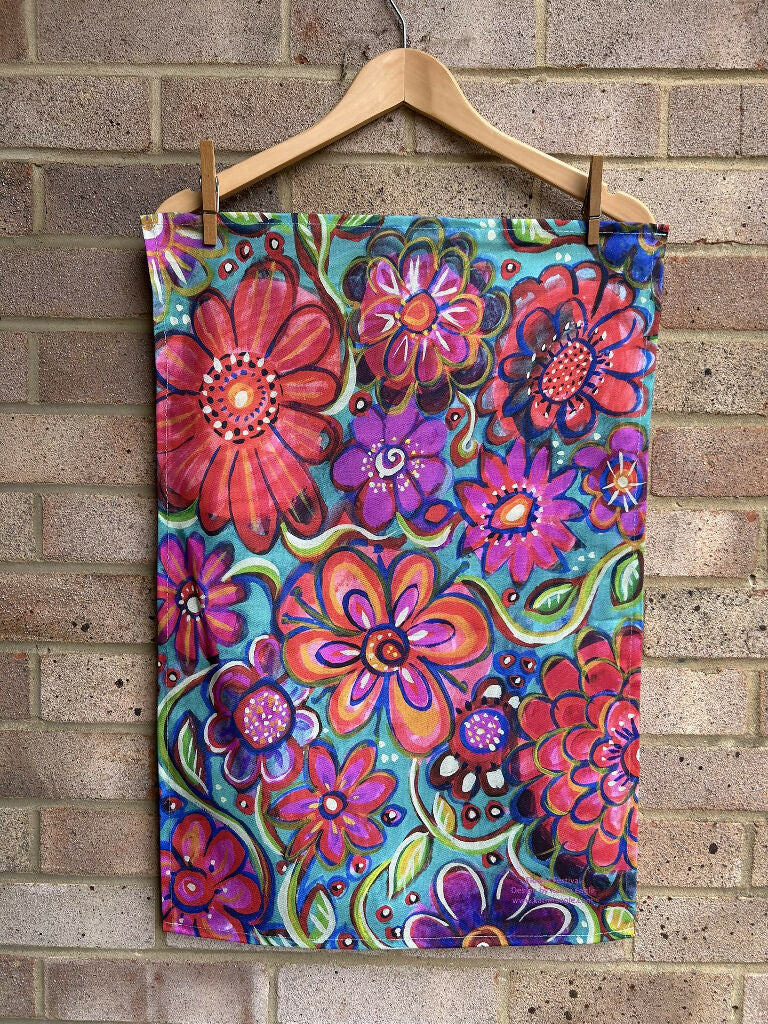 Flower Festival tea towel - Image 2