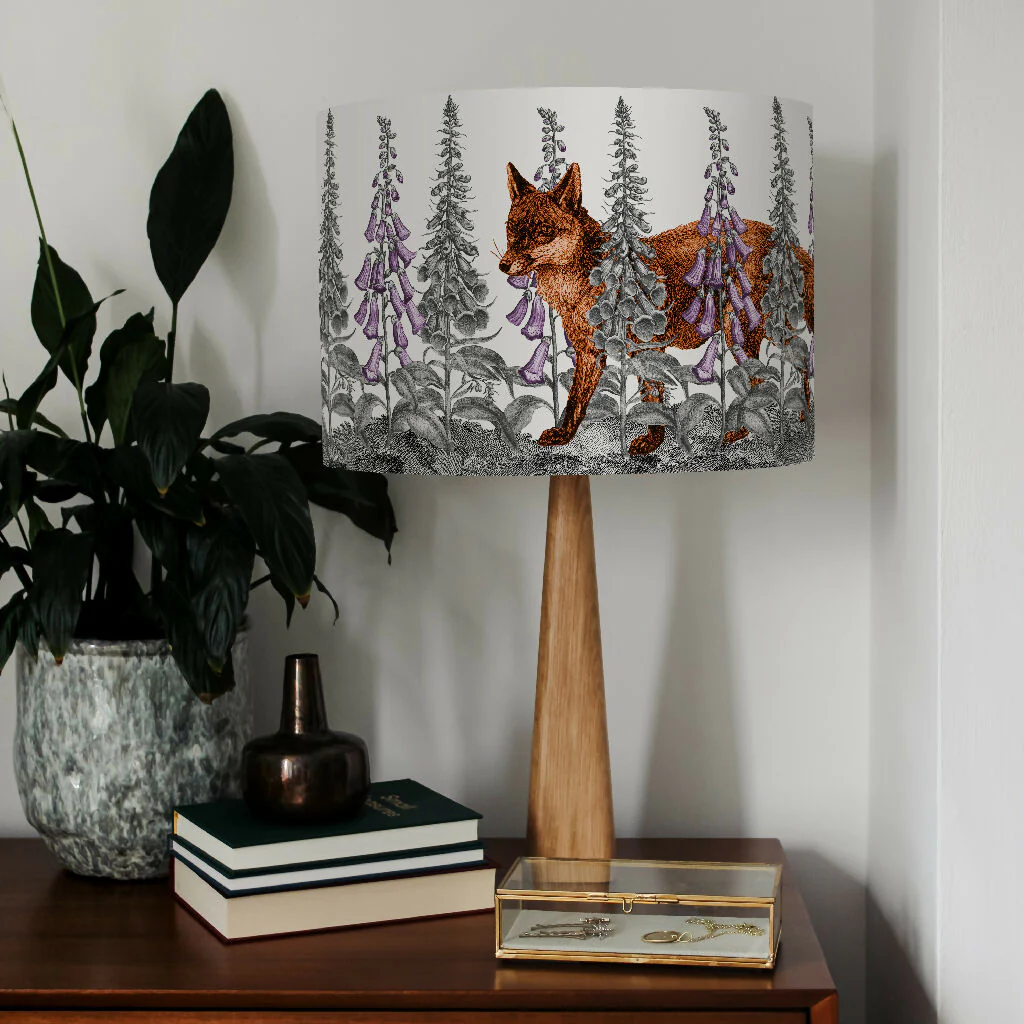 Foxgloves! Lampshade – British Wildlife Collection - Image 4