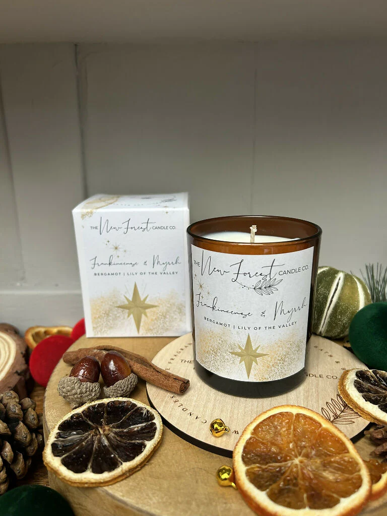 Frankincense & Myrrh Luxury Christmas Soy Wax Candle - Image 5