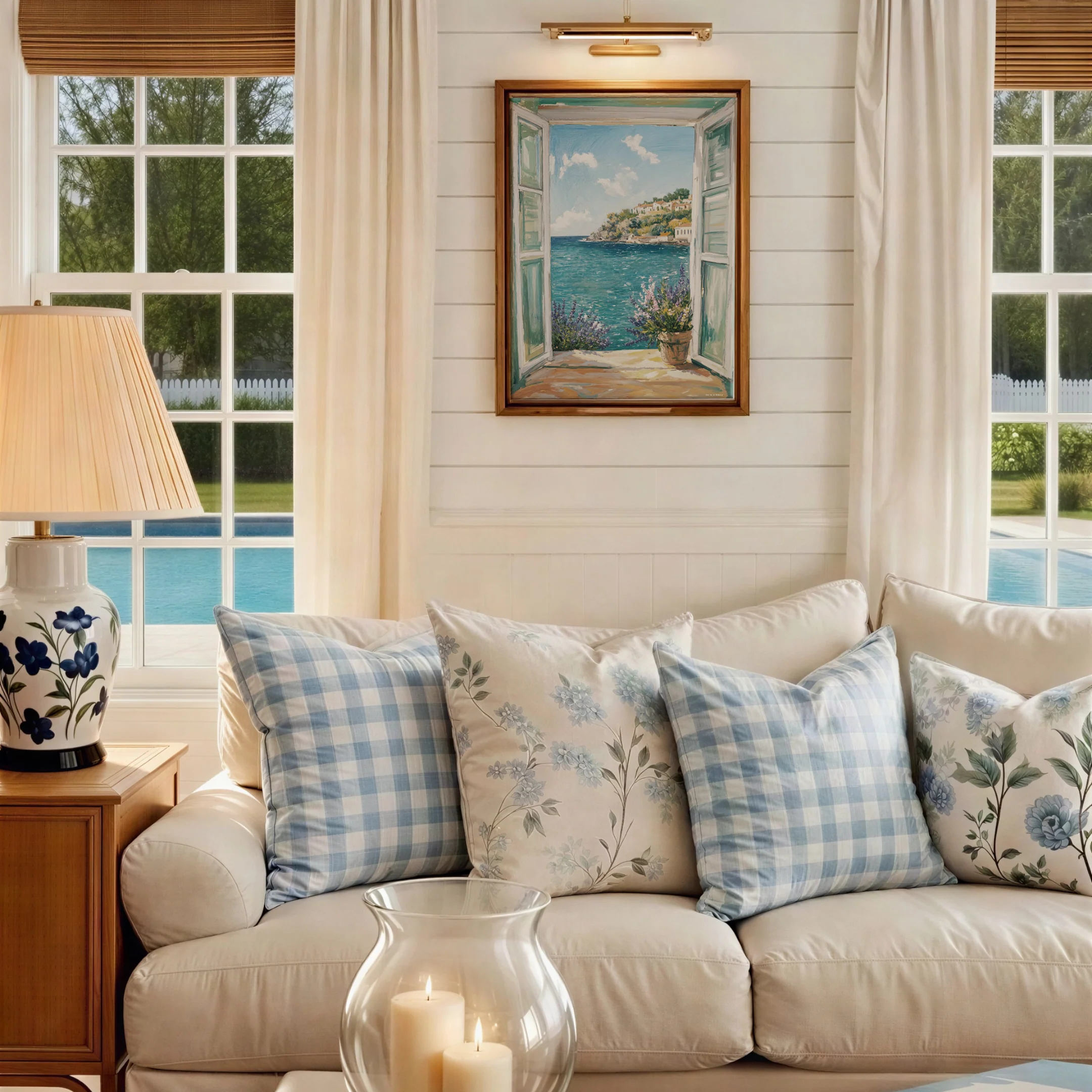 French Riviera Wall Art Coastal Print  Côte d’Azur Ocean View, Cottage Window Sea View with Lavender, French Coast Print - Image 5