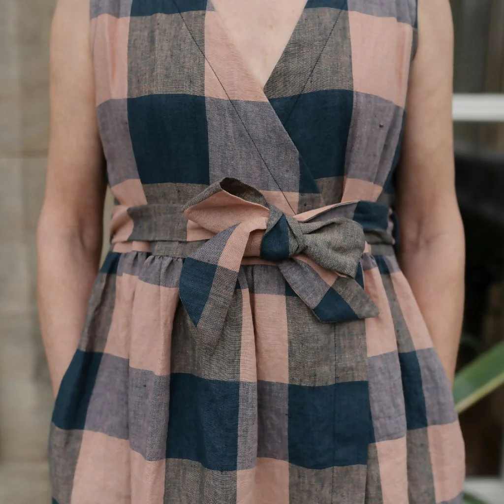 Frida Linen Wrap Dress - Image 5