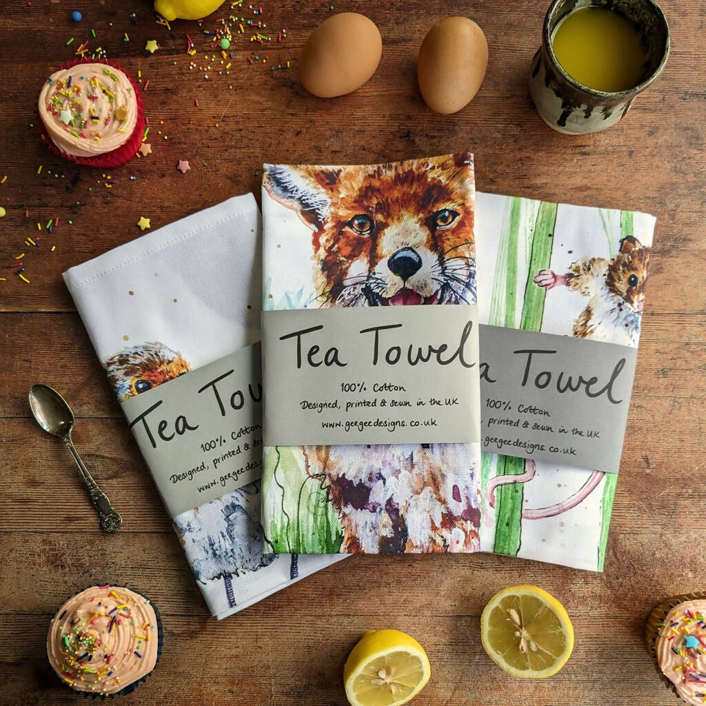 Garden Birds Cotton Tea Towel - Image 3