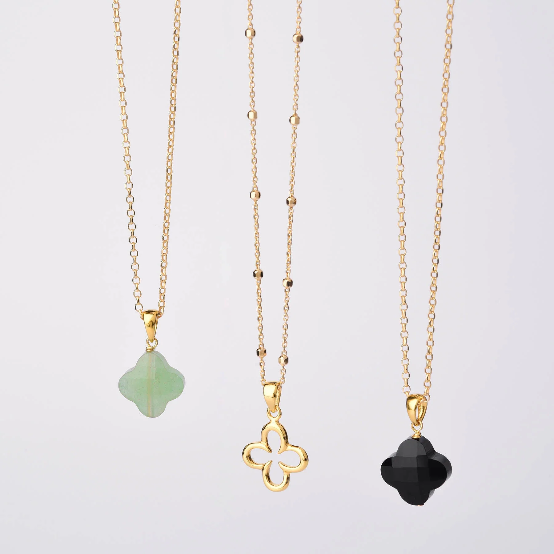 Gem Clover Necklace