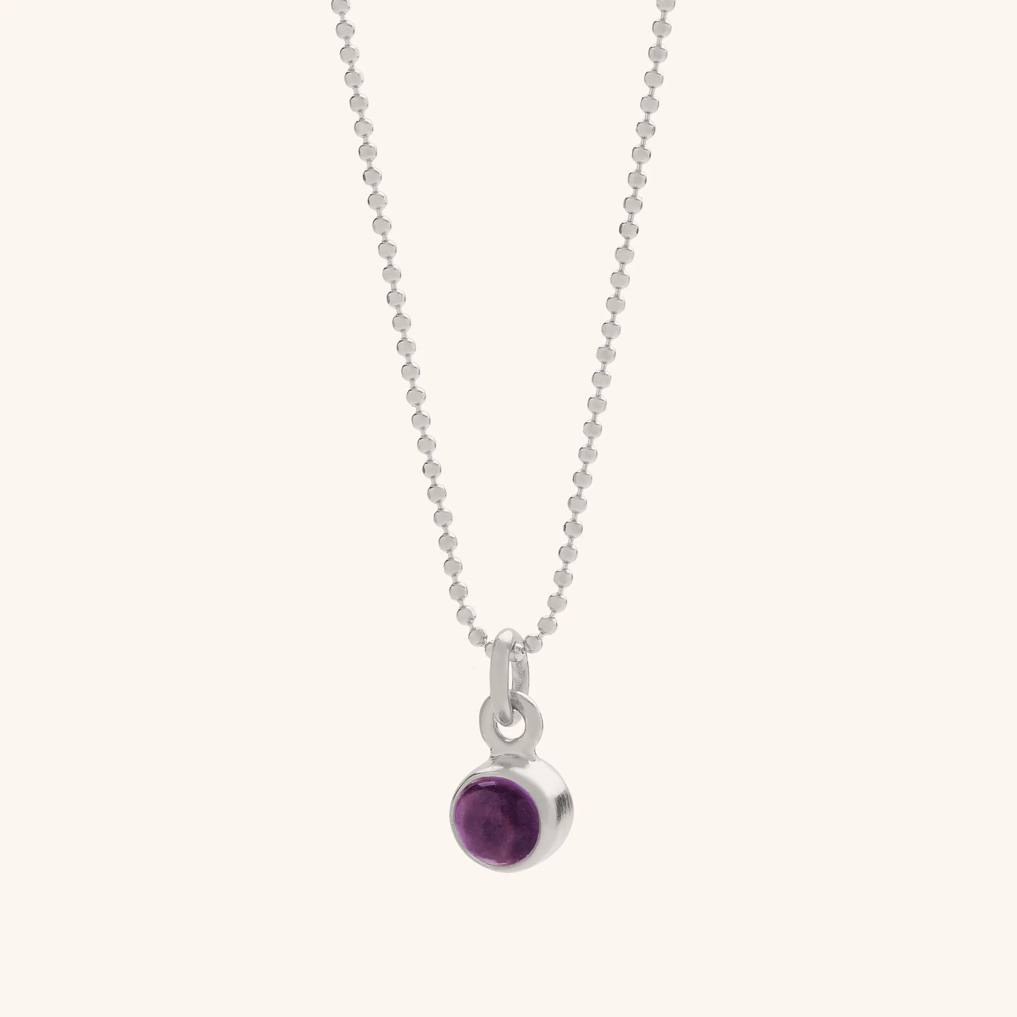 Gem Dot Birthstone Necklace February