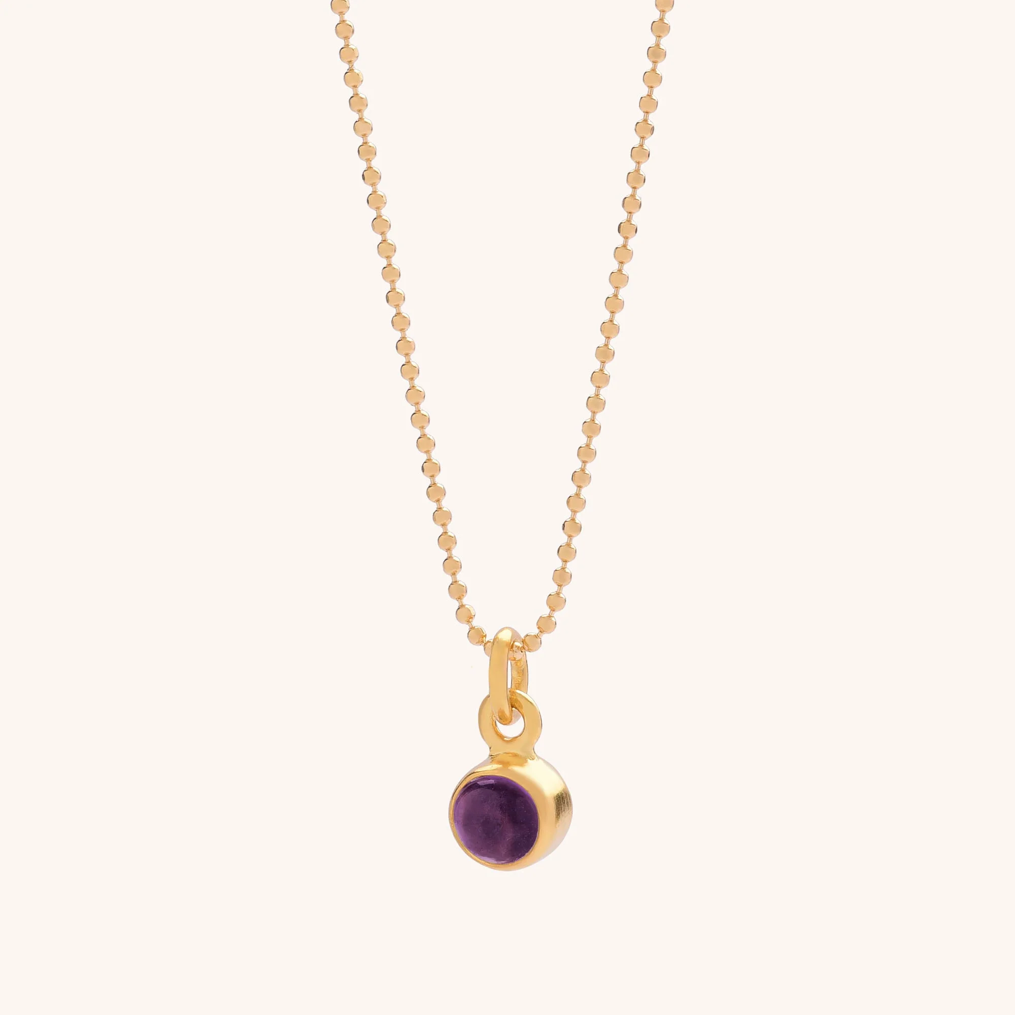 Gem Dot Birthstone Necklace February - Image 3