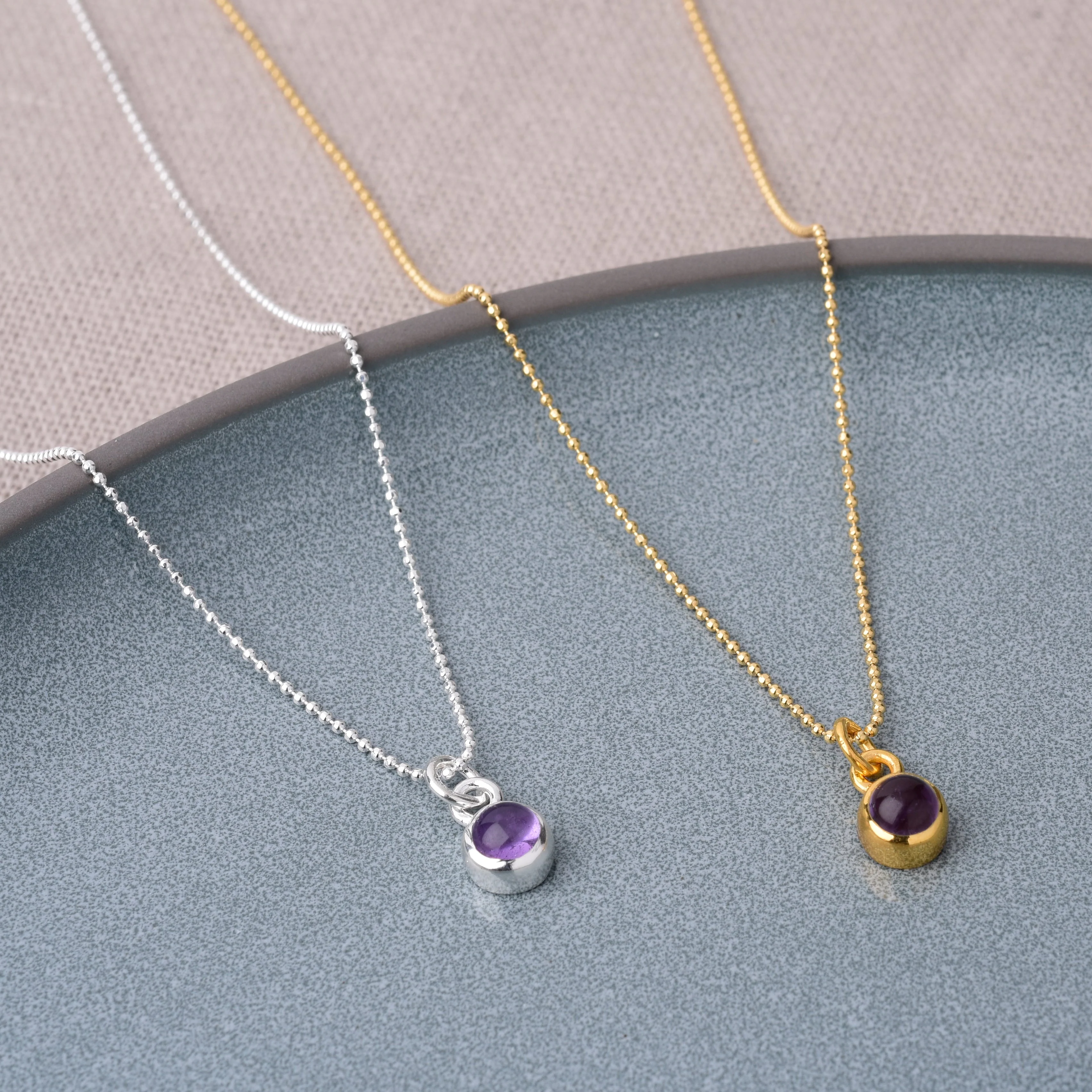 Gem Dot Birthstone Necklace February - Image 4