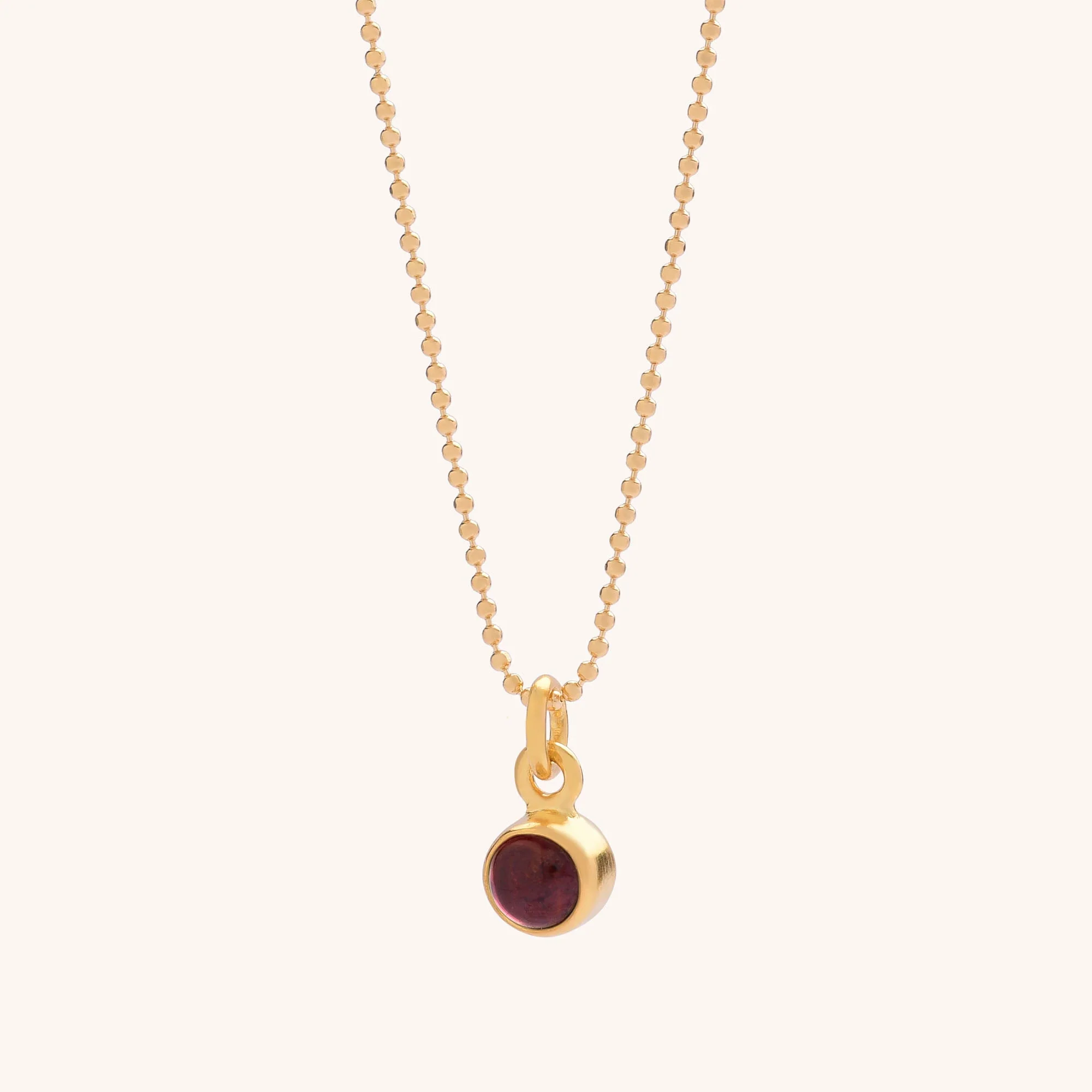 Gem Dot Birthstone Necklace January - Image 4