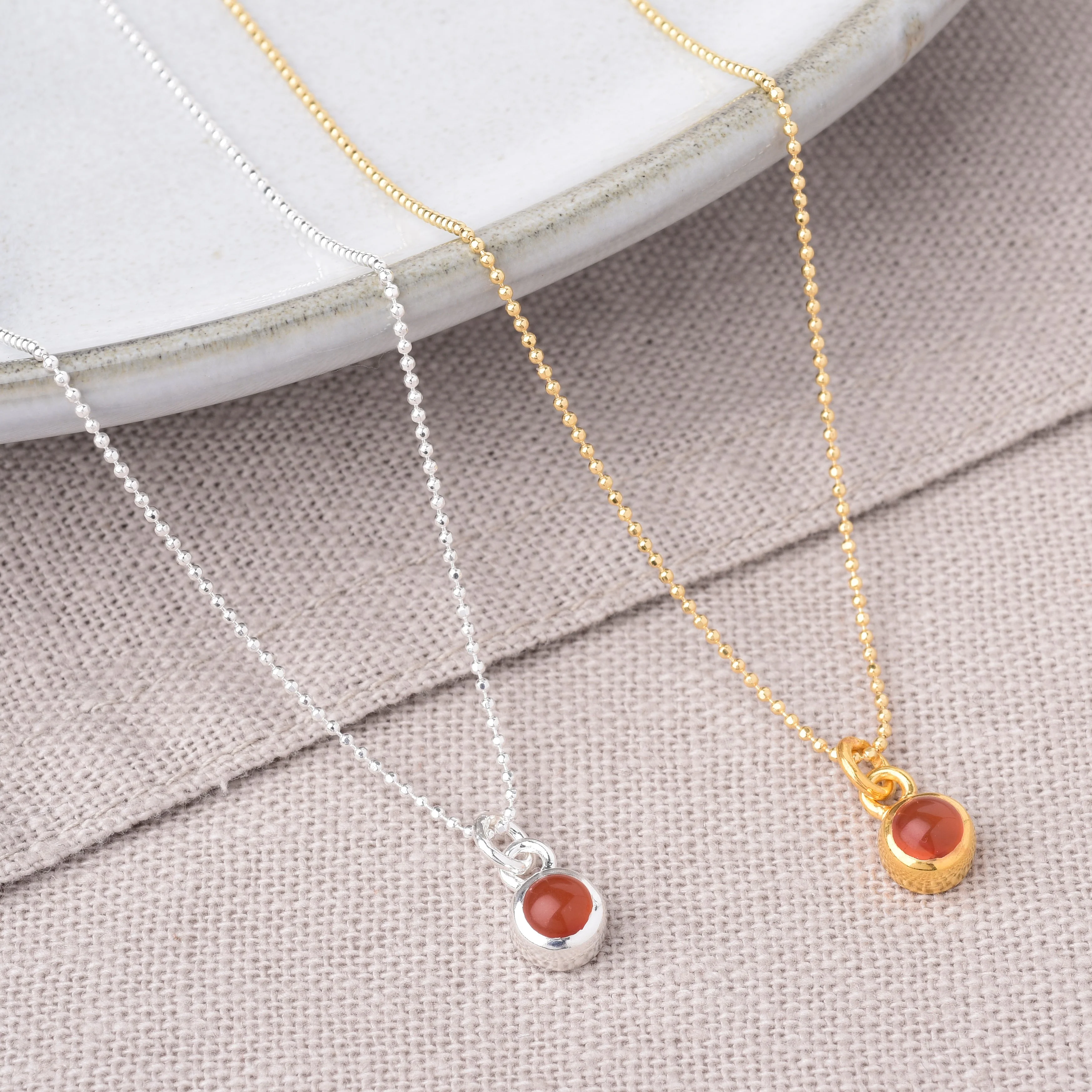 Gem Dot Birthstone Necklace July - Image 2