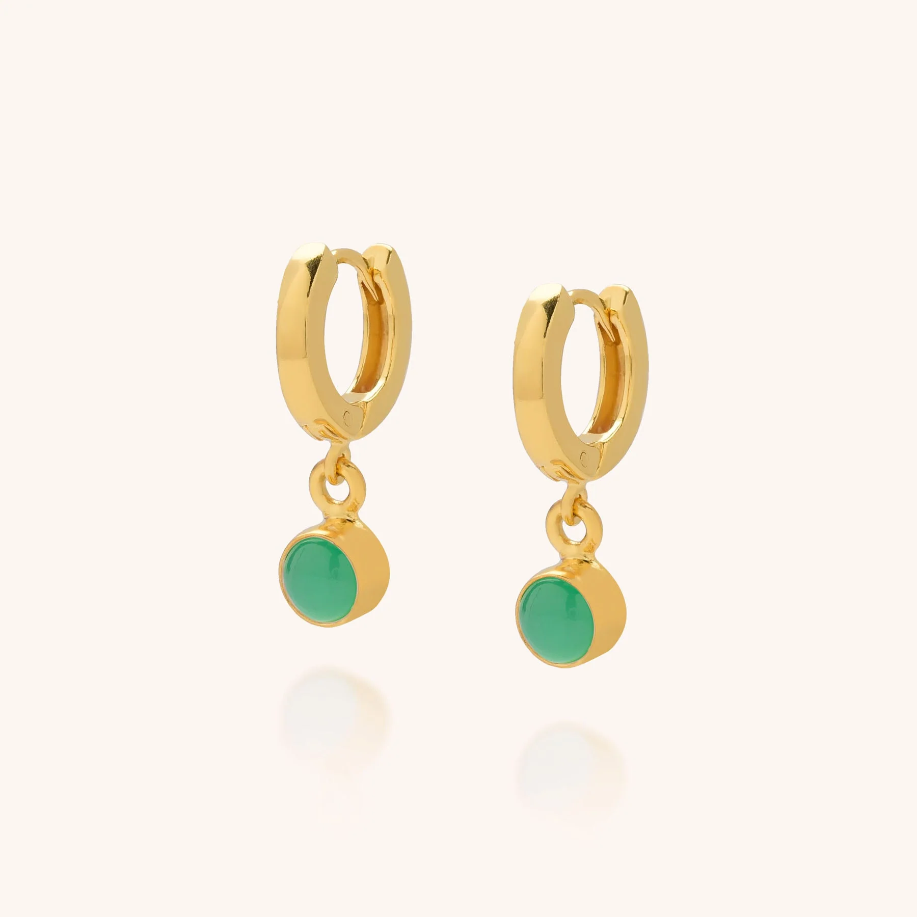 Gem Hoop Earrings - May Birthstone - Image 3