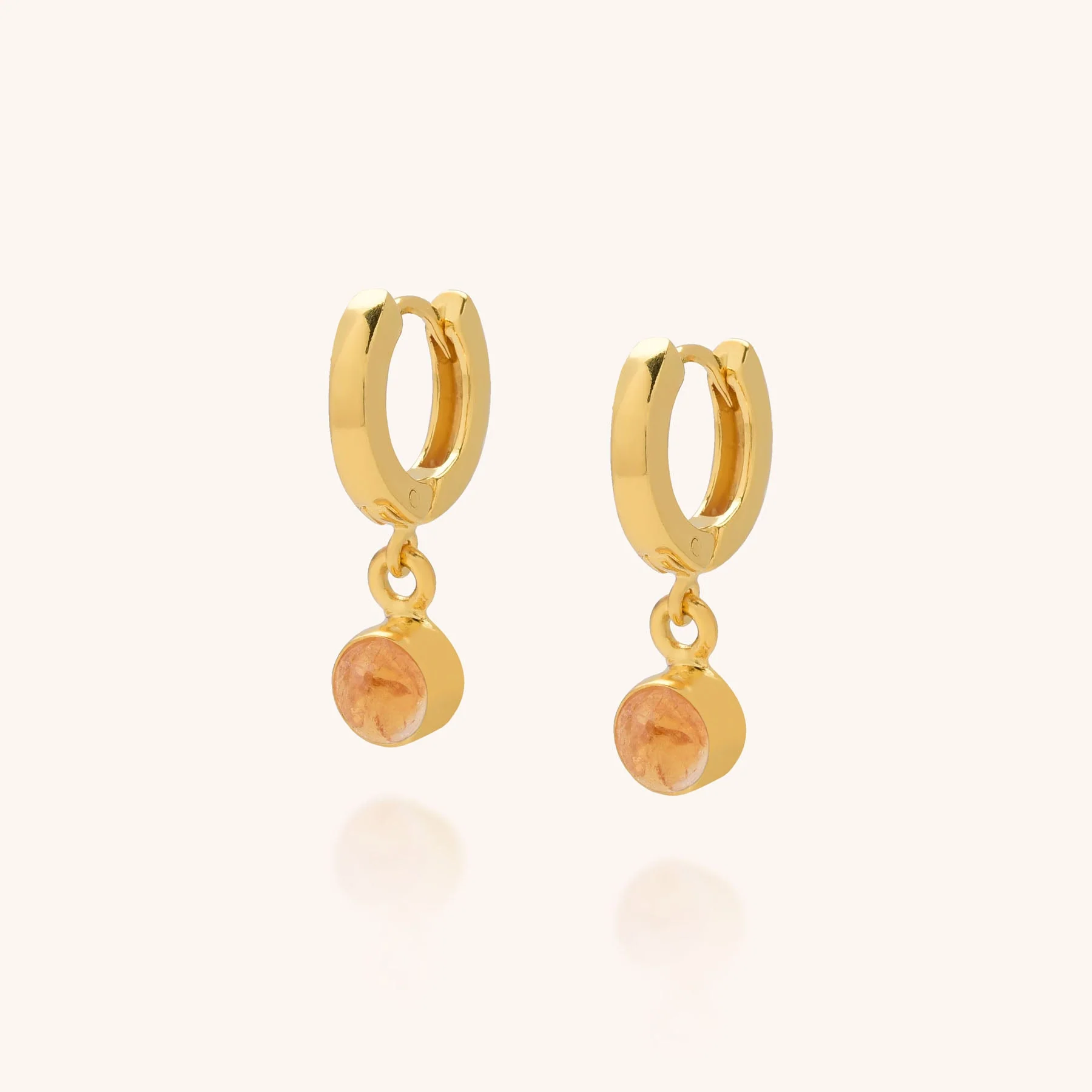Gem Hoop Earrings - November Birthstone - Image 2