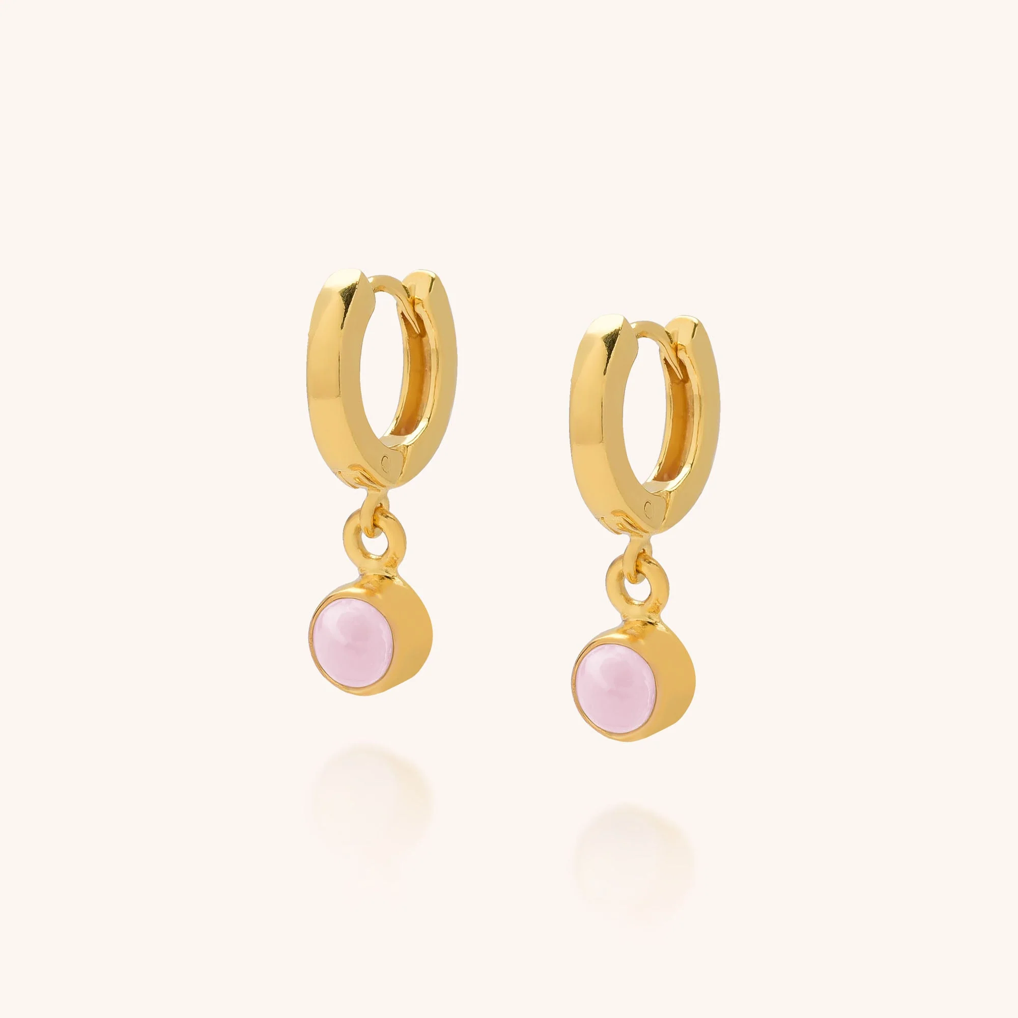 Gem Hoop Earrings - October Birthstone