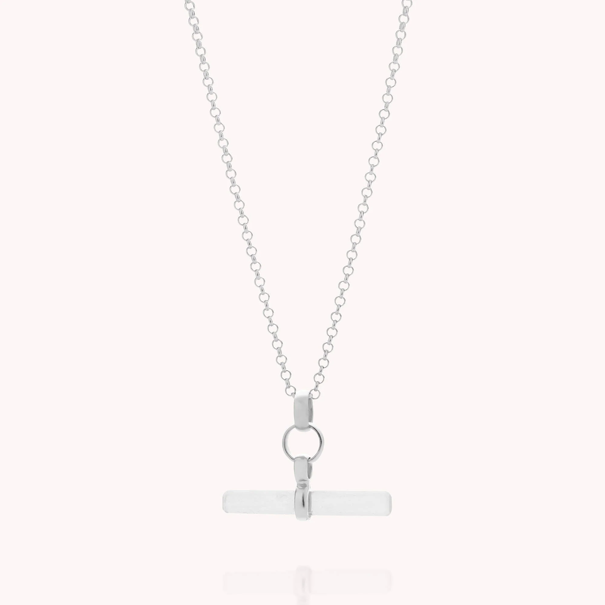 Gemstone T-Bar Necklace - Quartz