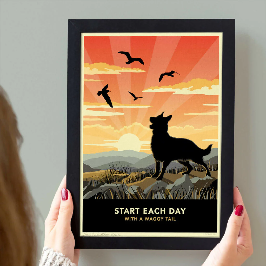 GERMAN SHEPHERD ‘WAGGY TAILS’ LIMITED EDITION ART PRINT - Image 4