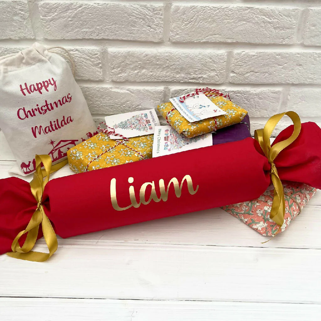 Giant Personalised Fabric Christmas Cracker - Image 7