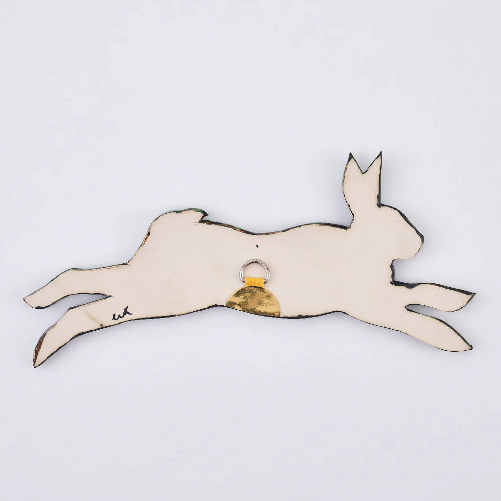 Gibbous Moon Phase Hare Hanging Ceramic Decoration - Image 3