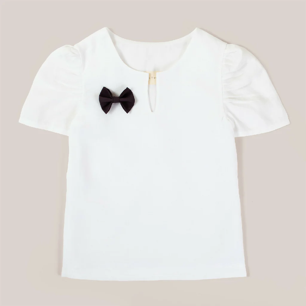 Organic Linen Blouse With Ruffle Sleeves