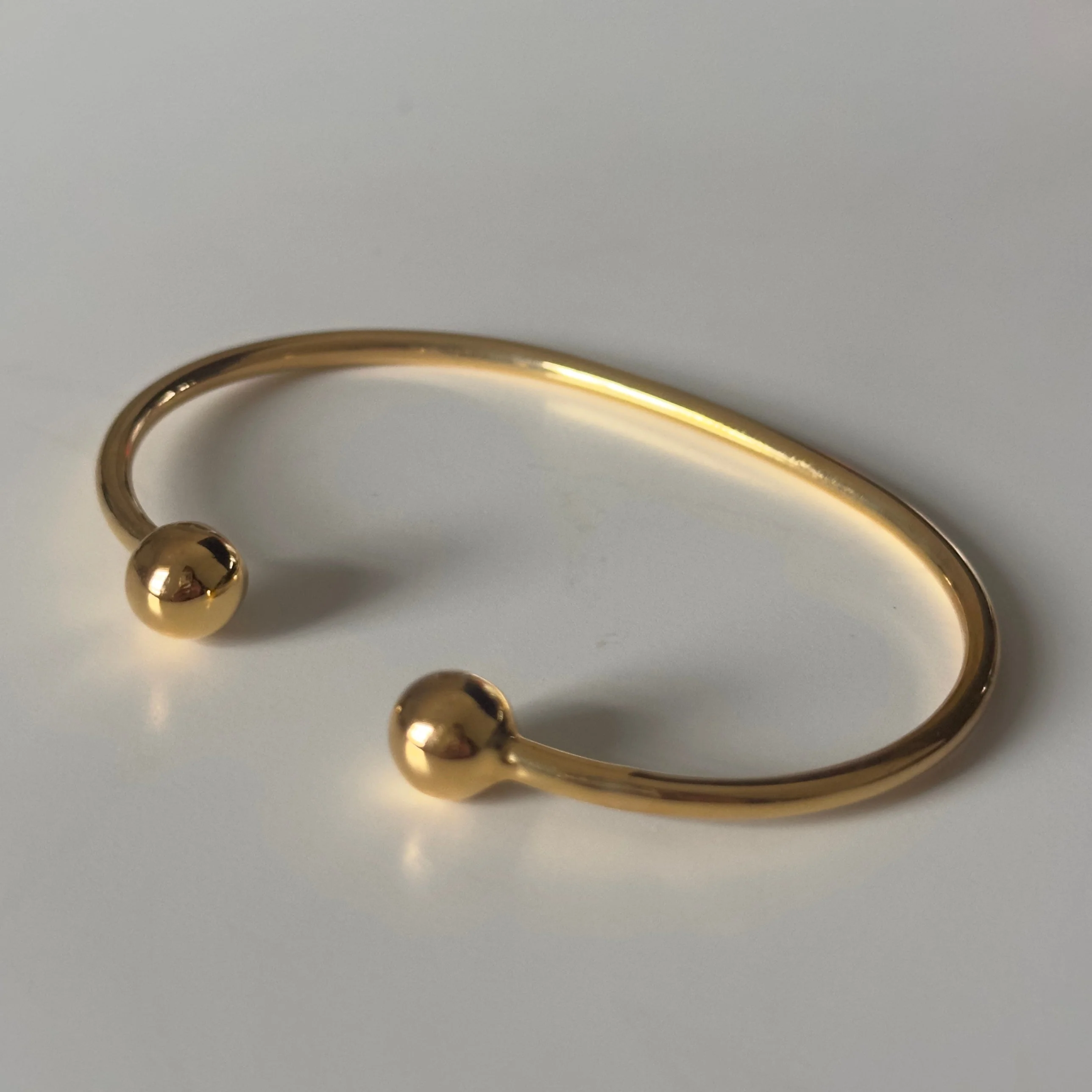Gold Plated Sterling Silver Cuff with Spheres - Image 4