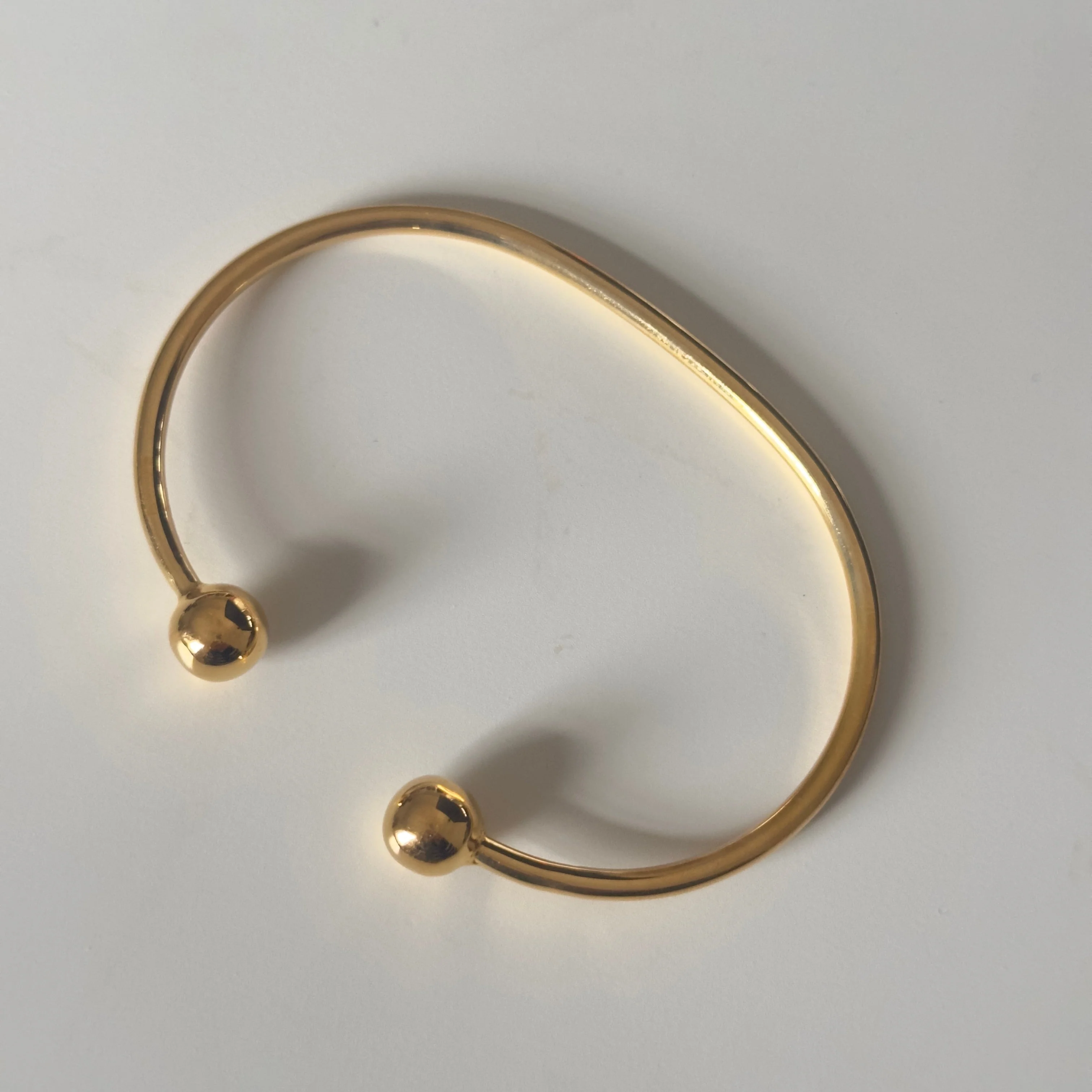 Gold Plated Sterling Silver Cuff with Spheres - Image 5