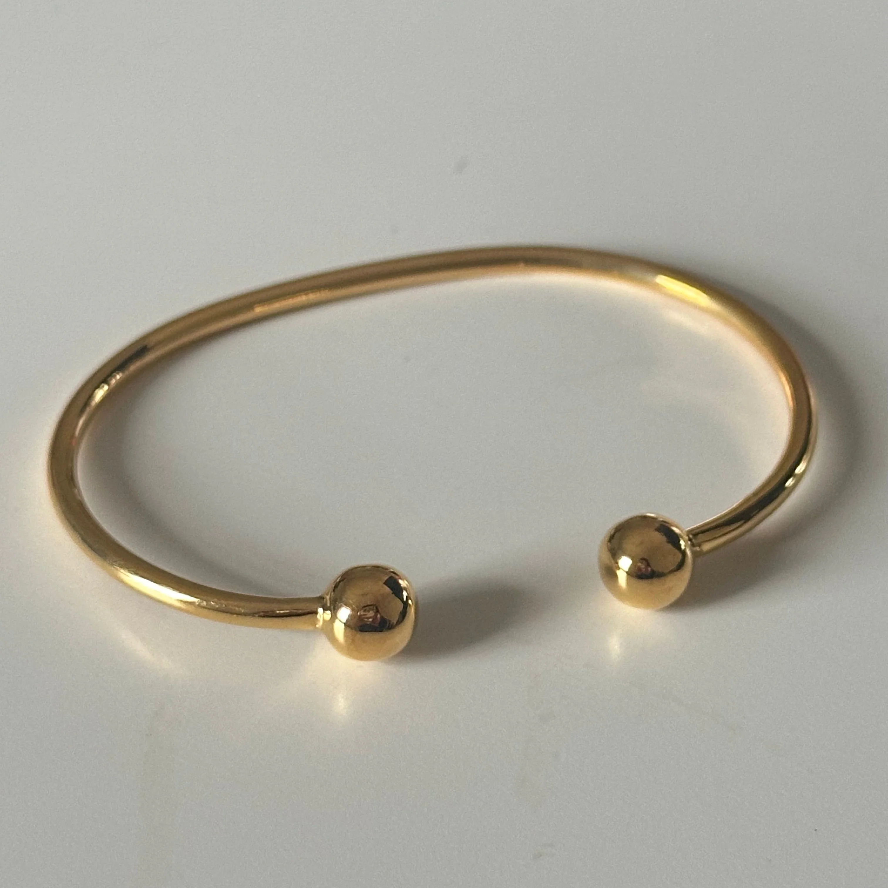 Gold Plated Sterling Silver Cuff with Spheres - Image 7