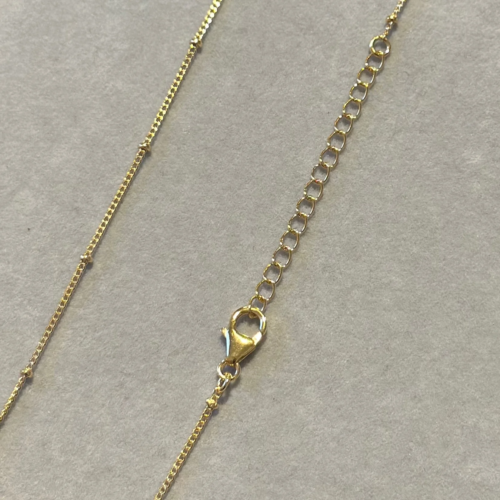 Gold Plated Sterling Silver Fine Intermittent Ball Chain - Image 5