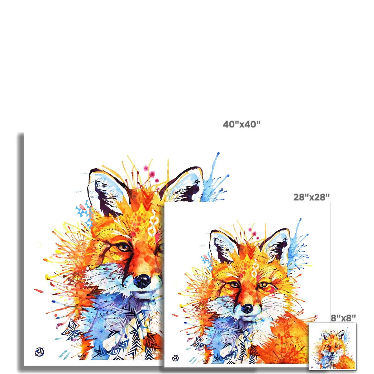 Great Aunt Barbara the Fox Fine Art Print - Image 3