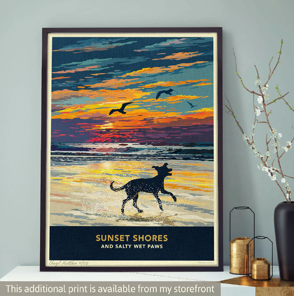 GREYHOUND OR WHIPPET 'THE GREAT OUTDOORS’ LIMITED EDITION ART PRINT - Image 11