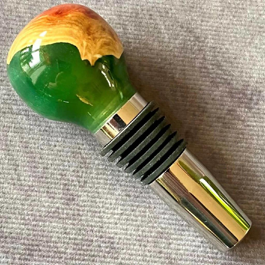 Hand-Turned Wooden Wine Bottle Stopper | Unique Sustainable Gift - Image 5