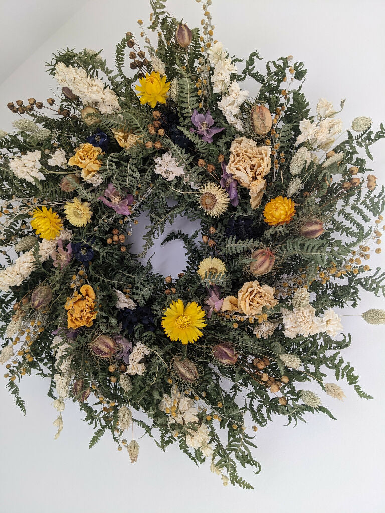 Handcrafted Everlasting Wreath From Naturally Dried Flowers - Image 3