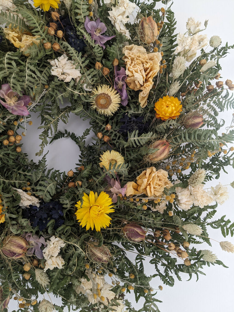 Handcrafted Everlasting Wreath From Naturally Dried Flowers - Image 4