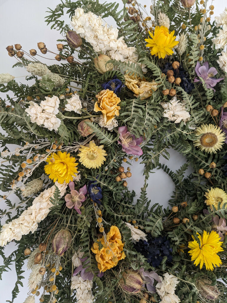 Handcrafted Everlasting Wreath From Naturally Dried Flowers - Image 5